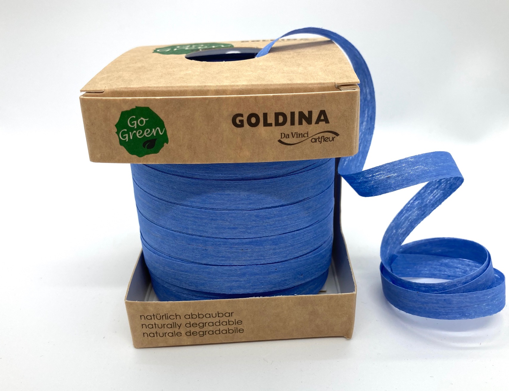 Ringelband Blau, 100 Meter, 100% Baumwolle